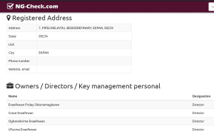 Nigeria Business Directory Search
