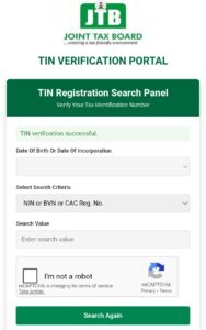 JTB TIN Verification Online