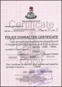 Nigeria Police Clearance Certificate Online